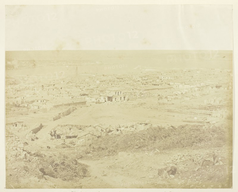 The Black Sea, Entrance of the Great Harbour, 1855, James Robertson, Scottish, c. 1813–d. after 1881, Scotland, Albumen print, 24 x 29.6 cm (image/paper), 32 x 40.6 cm (mount/page)