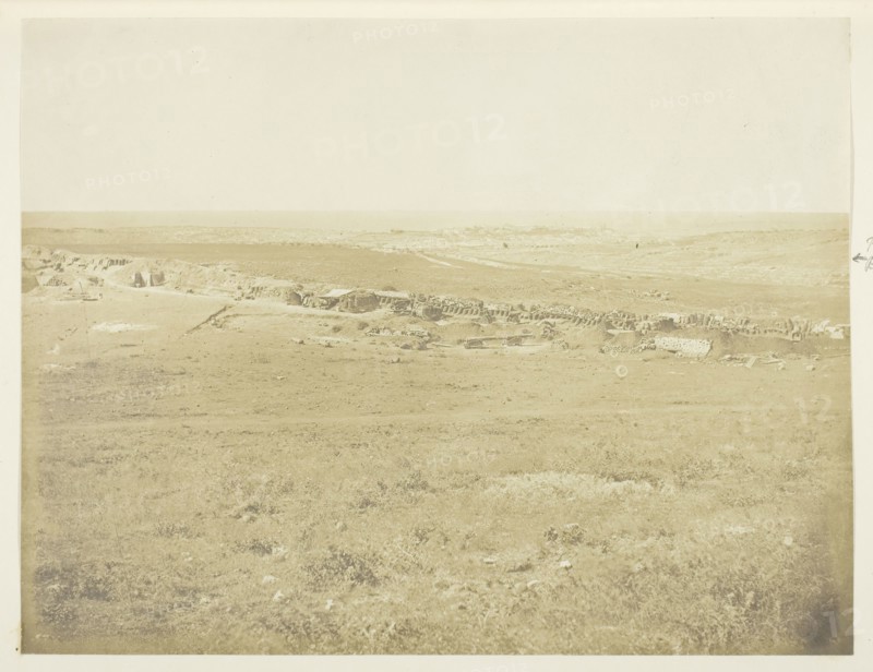 English Left Attack, 1855, James Robertson, Scottish, c. 1813–d. after 1881, Scotland, Albumen print, 22.7 x 29.5 cm (image/paper), 32.1 x 40.6 cm (mount/page)
