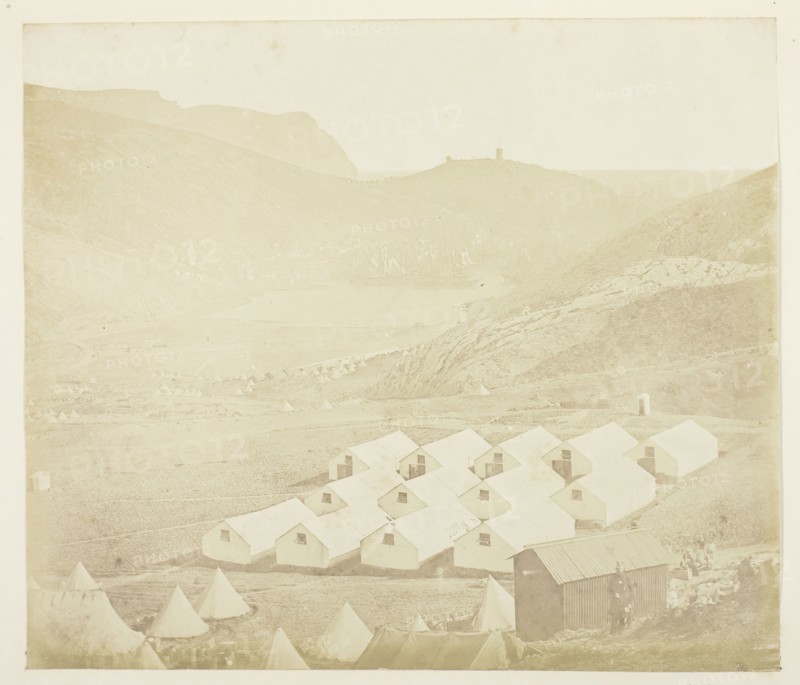 Harbour of Balaklava, 1855, James Robertson, Scottish, c. 1813–d. after 1881, Scotland, Albumen print, 25.1 x 29.2 cm (image/paper), 32.1 x 40.5 cm (mount/page)