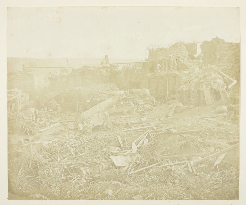Interior of the Mamelon, 1855, James Robertson, Scottish, c. 1813–d. after 1881, Scotland, Albumen print, 24.7 x 29.6 cm (image/paper), 32 x 40.5 cm (mount/page)