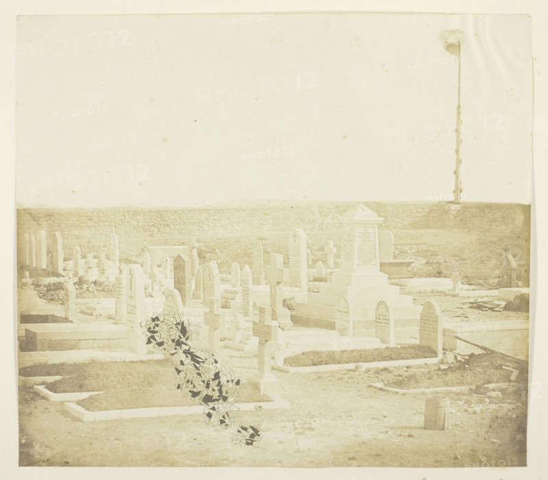 Cemetery on Cathcart’s Hill, 1855, James Robertson, Scottish, c. 1813–d. after 1881, Scotland, Albumen print, 25.1 x 28.4 cm (image/paper), 32.1 x 40.5 cm (mount/page)