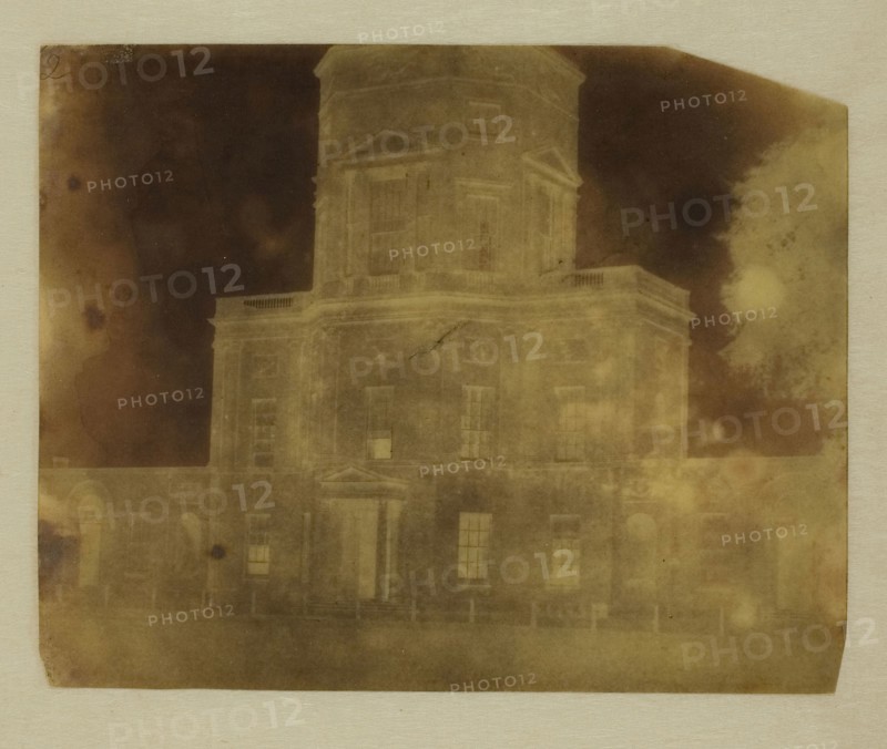 Base of Radcliffe Library, Oxford, July 29, 1842, William Henry Fox Talbot, English, 1800–1877, England, Calotype paper negative, 13.4 × 16.9 cm (image/paper), 29.6 × 24.9 cm (mount)