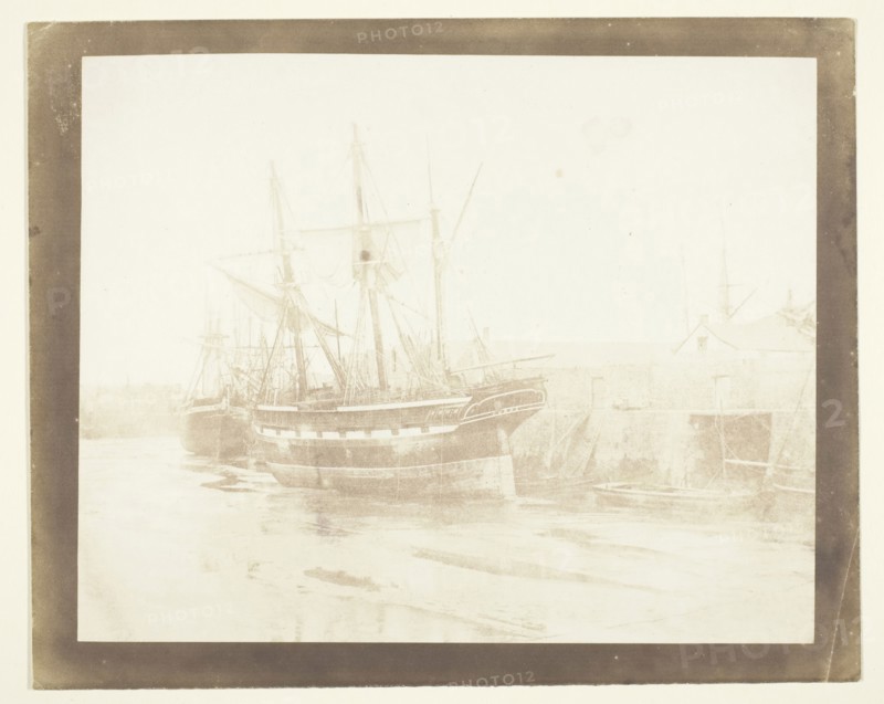 143. Copper Ore Vessel, Swansea, 1846, Rev. Calvert R. Jones, Welsh, 1804–1877, England, Salted paper print, 16.1 × 20.3 cm (image), 18.4 × 22.8 cm (paper)