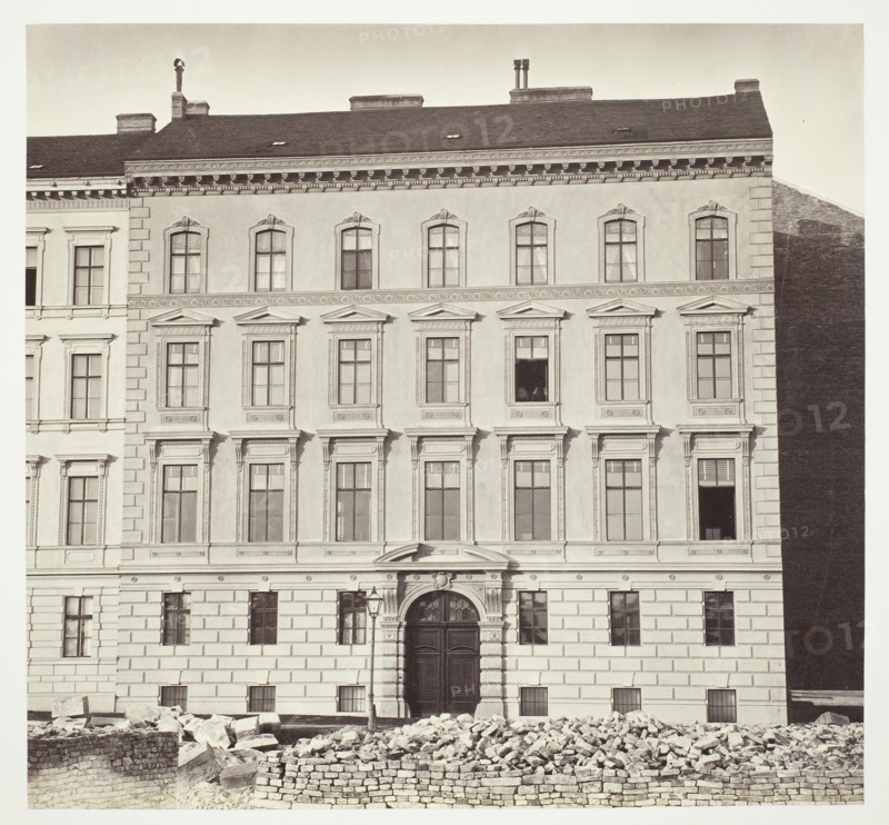 Elisabethstraße No. 18, Wohnhaus Senior Excellenz des Grafen Trautmansdorf, 1860s, Austrian, 19th century, Austria, Albumen print, 28.2 × 30.1 cm (image/paper), 42.8 × 61.2 cm (album page)