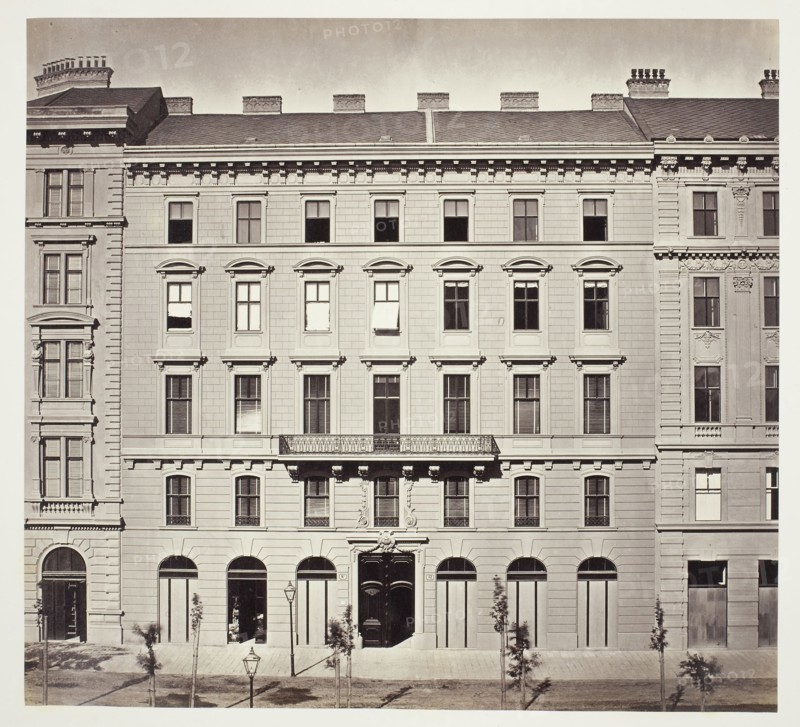 Kolowrat-Ring No. 12, Wohnhaus des Grafen Eugen Kinsky, 1860s, Austrian, 19th century, Austria, Albumen print, 28.1 × 30.8 cm (image/paper), 42.8 × 61.2 cm (album page)