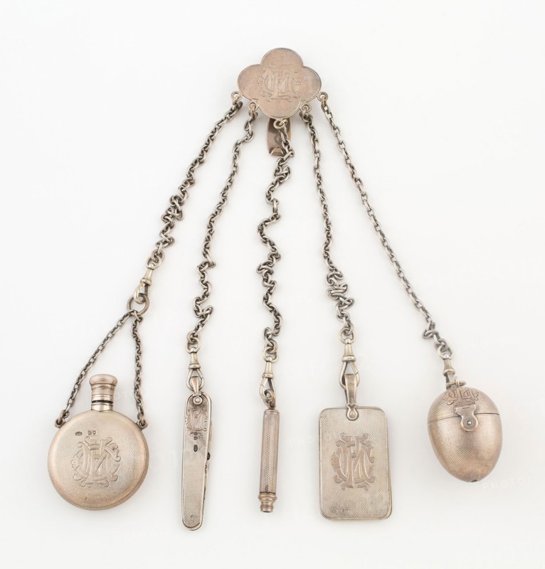 Chatelaine, 1882/86, London, England, London, Silver, 35.6 cm (14 in.)