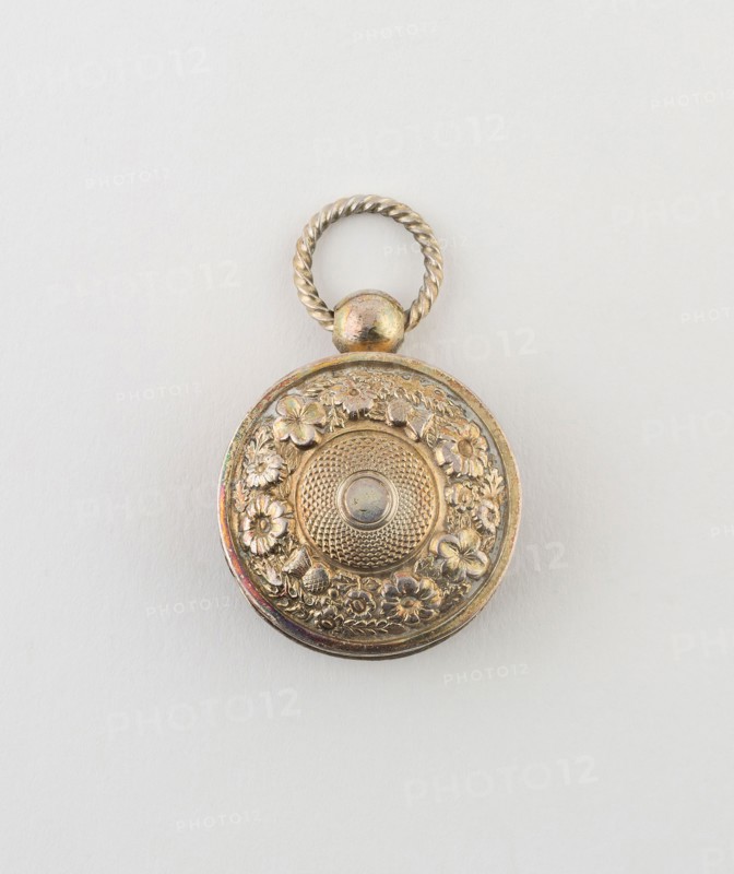 Watch-Shaped Vinaigrette, 1820/21, Joseph Taylor, Birmingham, England, Birmingham, Silver and silver gilt, Diam. 3.8 cm (1 1/2 in.)