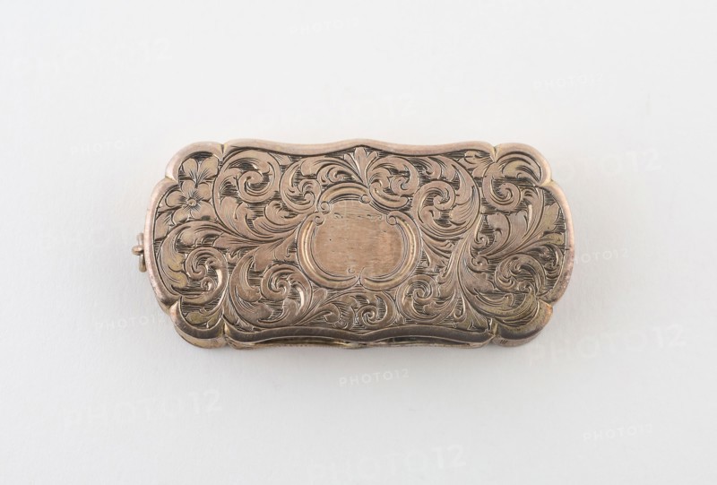 Vinaigrette, c. 1860/61, Edward Smith, Birmingham, England, Birmingham, Silver and silver gilt, 5.7 × .4 cm (2 1/4 × 1/8 in.)