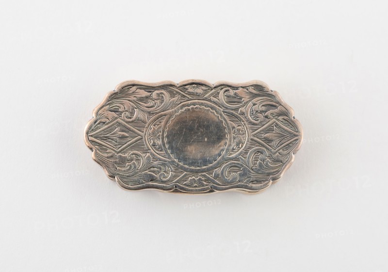 Vinaigrette, c. 1848/49, George Unite, Birmingham, England, Birmingham, Silver and silver gilt, 5.7 × 2.9 cm (2 1/4 × 1 1/8 in.)