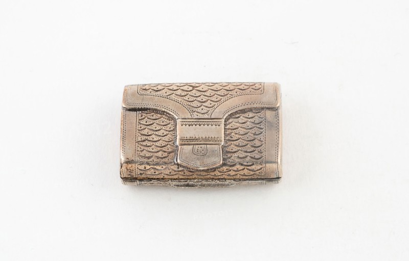 Vinaigrette, c. 1817/18, Joseph Willmore, Birmingham, England, Birmingham, Silver and silver gilt, 2.9 × 2 cm (1 1/8 × 3/4 in.)
