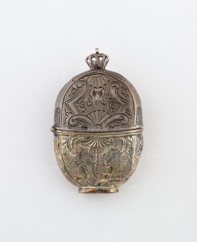 Match Safe, c. 1830, Denmark, Denmark, Silver and silver gilt, Diam. 7.6 cm (3 in.)