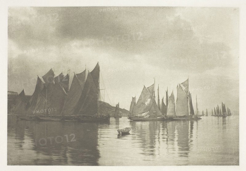 Brixham Trawlers, c. 1889, printed October 1889, Mr. J. Gale, English, died 1906, England, Photogravure, from "Sun Artists, Number 1" (1889), 12.2 × 17.9 cm (image), 27.7 × 38.2 cm (paper)