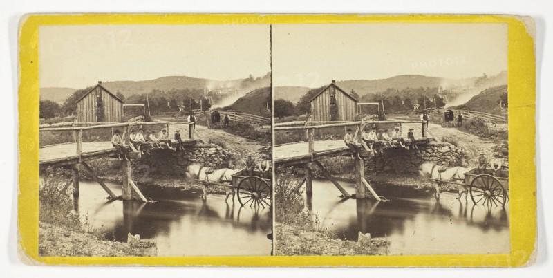 Bridge Over the Ramapo at Greenwood, 1860/69, Anthony & Company, American, active 1848–1901, United States, Albumen print, stereo, No. 6264 from the series "The Beauties of the Ramapo, Erie Railway