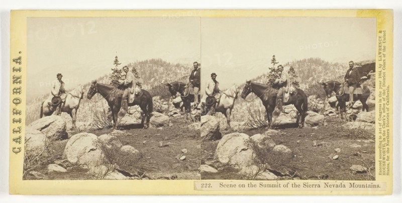 Scene on the Summit of the Sierra Nevada Mountains, California, 1864, Lawrence & Houseworth, American, active 1860s, United States, Albumen print, stereo, No. 222 from the series "California