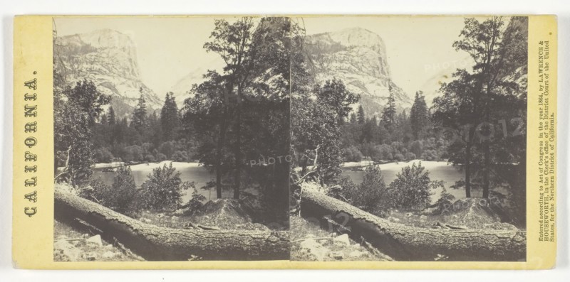 The Lake, Yosemite Valley, 1864, Lawrence & Houseworth, American, active 1860s, United States, Albumen print, stereo, No. 272 from the series "California