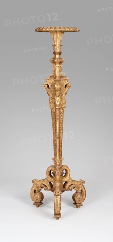 Stand for Candelabrum (Torchère), 1685/90, France, Paris, France, Caned, gessoed, and gilded oak, 181.9 × 55.2 × 41.9 cm (71 5/8 × 21 7/8 × 16 1/2 in.)