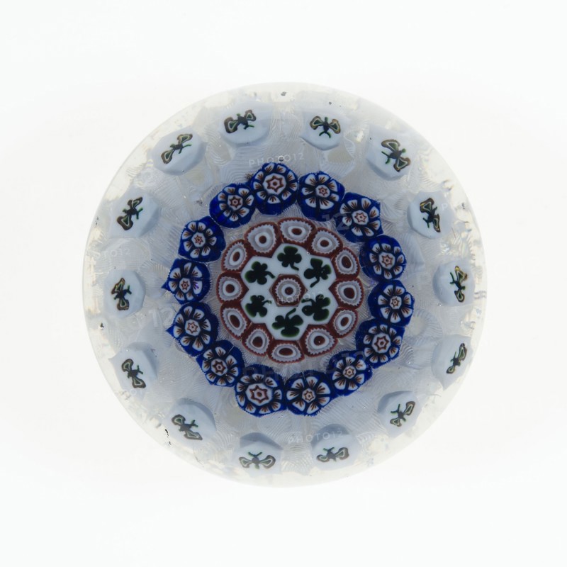 Paperweight, c. 1846–55, Baccarat, France, founded 1764, Lunéville, Glass, Diam. 7.6 cm (3 in.), Vondel, n.d., Cornelis Visscher, Dutch, c. 1629-1658, Holland, Engraving on ivory paper, 266.7 x 215.9 mm