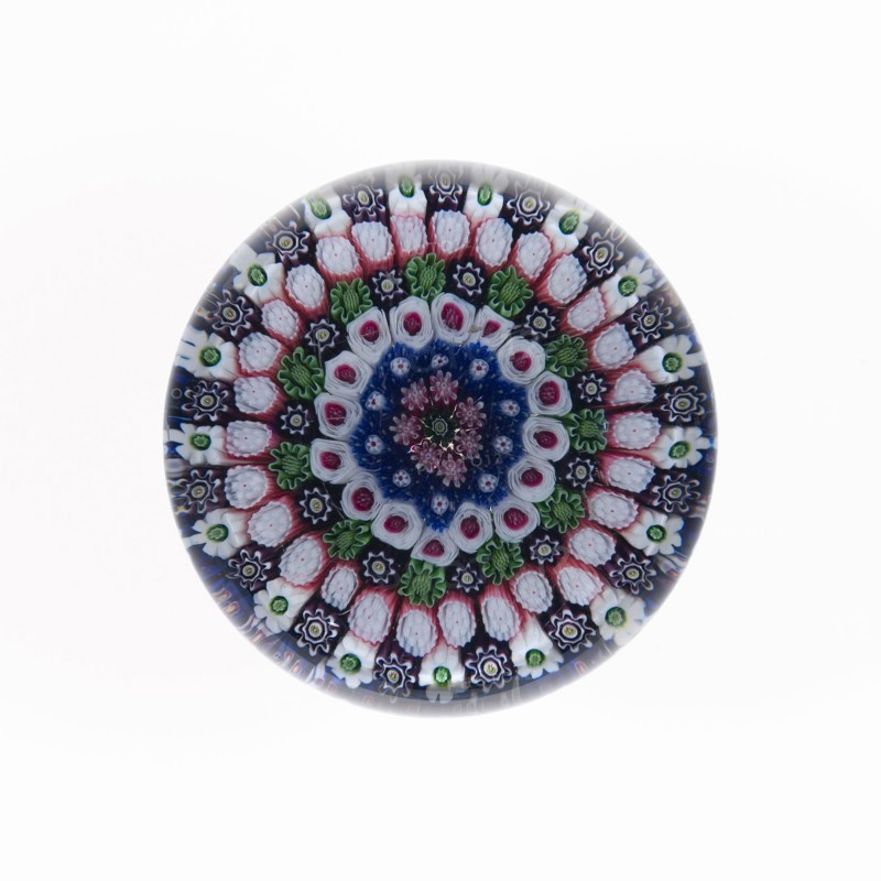 Paperweight, c. 1845–55, Clichy, France, 1837-1885, Clichy, Glass, Diam. 7.3 cm (2 7/8 in.)