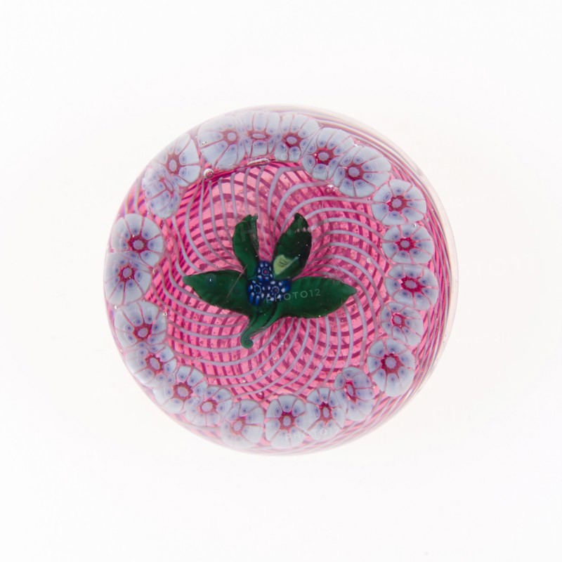 Paperweight, c. 1880, Gilliland Glass Manufactory, American, founded 1820, New York City, Glass, Diam. 6.4 cm (2 1/2 in.)