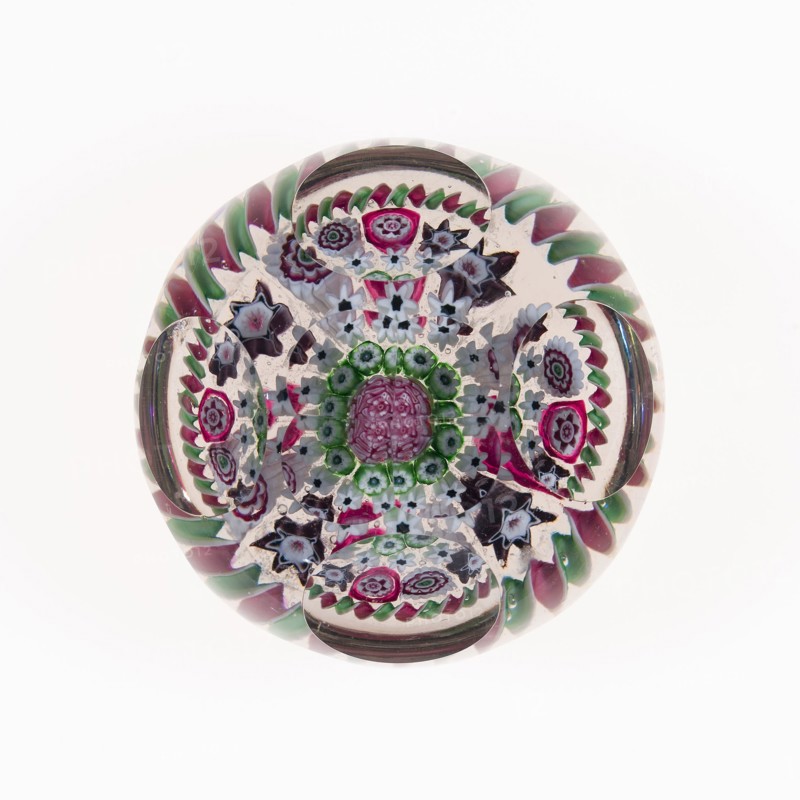 Paperweight, c. 1845–55, Clichy, France, 1837-1885, Clichy, Glass, Diam. 7.6 cm (3 in.)