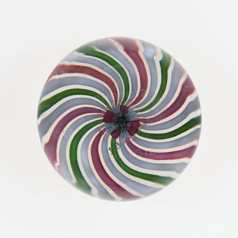 Paperweight, c. 1845–55, Clichy, France, 1837-1885, Clichy, Glass, Diam. 6.7 cm (2 5/8 in.)