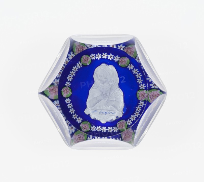 Paperweight, c. 1846–55, Clichy, France, 1837-1885, Clichy, Glass, Diam. 7.6 cm (3 in.)