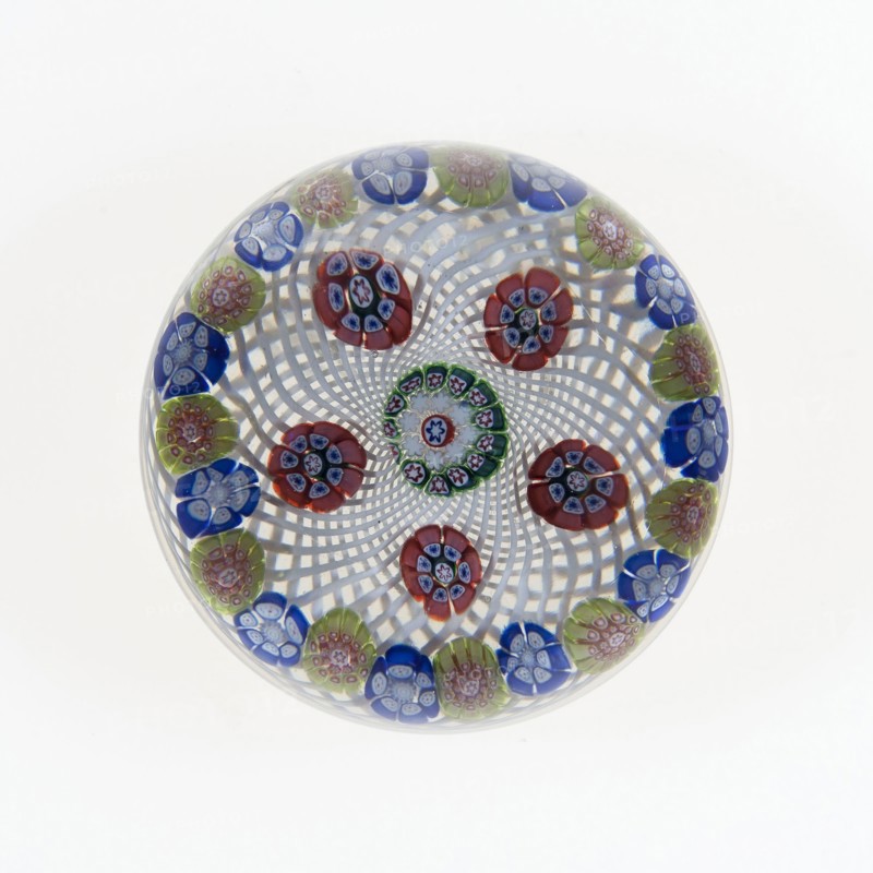Paperweight, c. 1845–55, Saint-Louis, France, founded 1767, Saint-Louis, Glass, Diam. 6.7 cm (2 5/8 in.)
