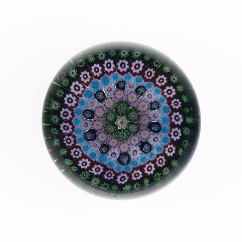 Paperweight, c. 1845–55, Clichy, France, 1837-1885, Clichy, Glass, Diam. 7.9 cm (3 1/8 in.)