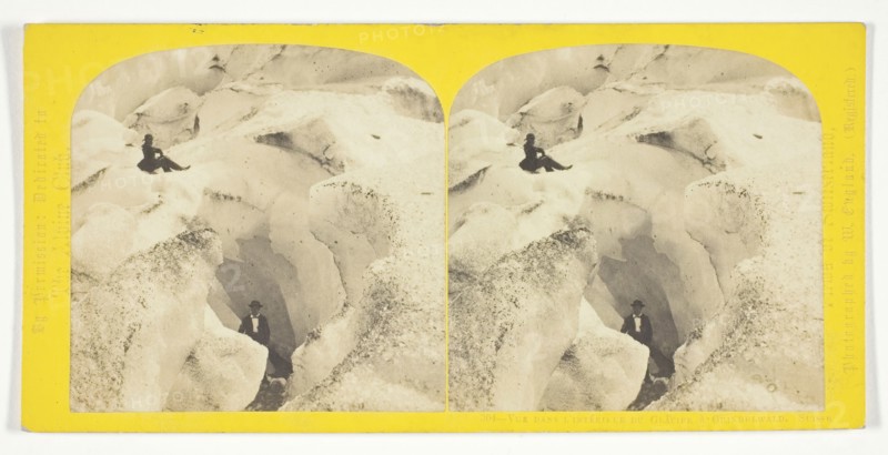 View from the Interior of the Glacier at Grindelwald, Suisse, 1850/96, William England, English, 1816–1896, England, Albumen print, stereo, No. 304 from the series "Views of Switzerland