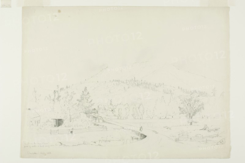 Mist on the Mountains, n.d., Jervis McEntee, American, 1828-1891, United States, Graphite on paper