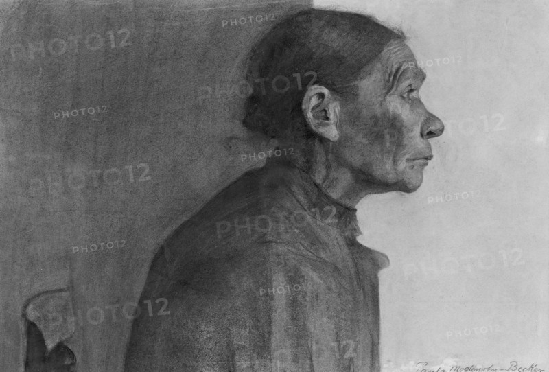 Portrait of a Peasant Woman, 1898/99, Paula Modersohn-Becker, German, 1876-1907, Germany, Charcoal on cream wove paper, 467 x 654 mm