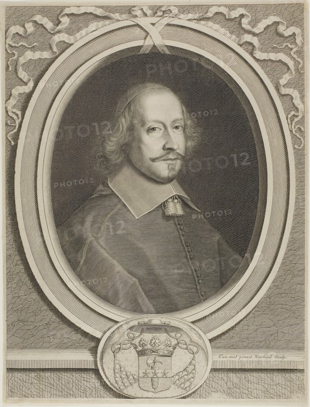 Cardinal Mazarin, c. 1654, Robert Nanteuil, French, 1623-1678, France, Engraving on paper, 337 × 255 mm (plate), 343 × 261 mm (sheet)