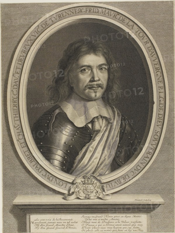 Frédéric-Maurice de la Tour d’Auvergne, Duc de Bouillon, 1656, Robert Nanteuil, French, 1623-1678, France, Engraving on paper, 385 × 287 mm (sheet, trimmed within platemark)