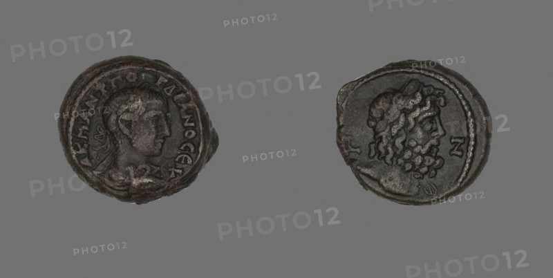 Coin Portraying Emperor Gordian III, AD 243/244, Roman, minted in Alexandria, Egypt, Egypt, Billon, Diam. 2.4 cm, 13.54 g