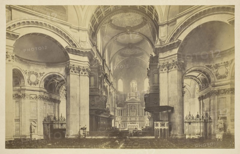 St. Pauls Cathedral, 1850–1900, probably English, 19th century, England, Albumen print, from the album "Views of London