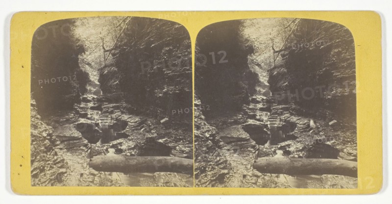 Artist’s Dream, 1860/99, G. F. Gates, American, active 1860s–1890s, United States, Albumen print, stereo, No. 18 from the series "Stereographs of the Watkins Glen