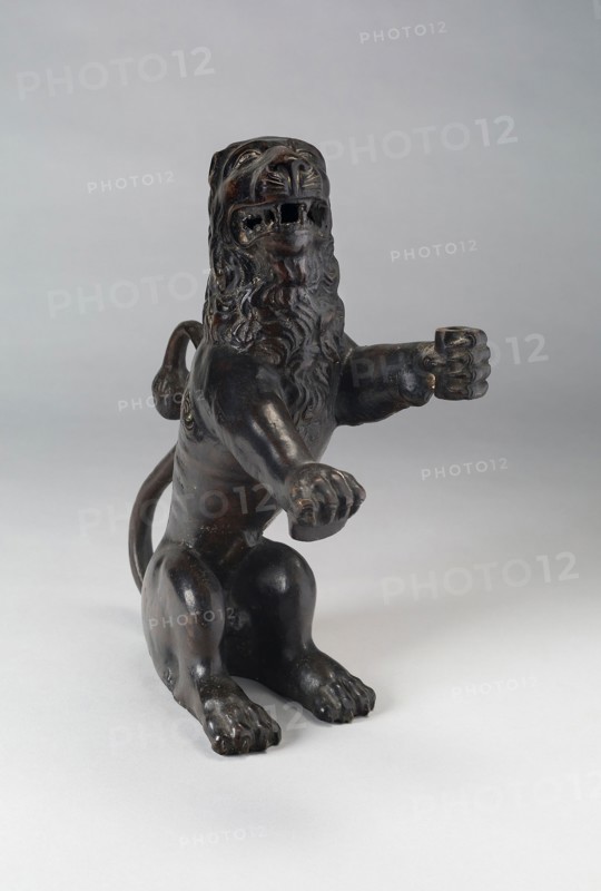 Heraldic Lion, c. 1450, Italian, Venice, Italian, Bronze, black-brown patina, 36.8 x 13.3 x 28.6 cm (14 1/2 x 5 1/4 x 11 1/4 in.)