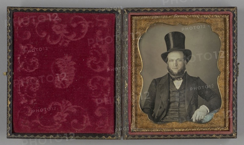Untitled, 1839/60, American, 19th century, United States, Daguerreotype, 8.3 x 7 cm (plate), 9.3 x 8.1 x 1.5 cm (case), Untitled, c. 1850, Knapp, American, active 1850s, United States, Daguerreotype, 8.3 x 7 cm (plate), 9.3 x 8 x 1.3 cm (case)
