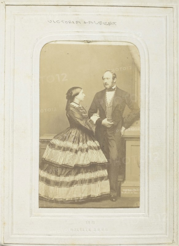 The Queen and Prince Consort, 1861, John Jabez Edwin Mayall, American, 1813-1901, United States, Albumen print, 8.4 × 5.6 cm (image/paper), 10.5 × 6.2 cm (mount)