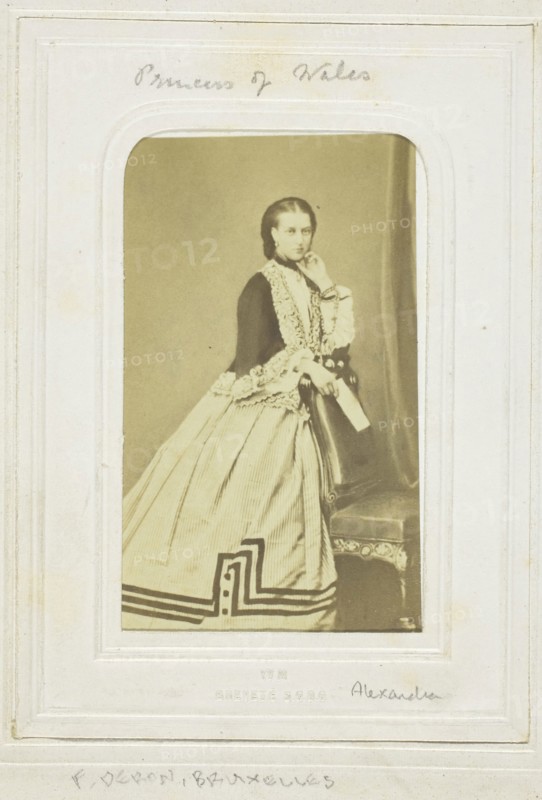 Princess of Wales, 1860–69, F. Deron, Belgian, 1819, 1876, Belgium, Albumen print, 8.9 × 5.4 cm  (image/paper), 10.1 × 6.2 cm (mount)