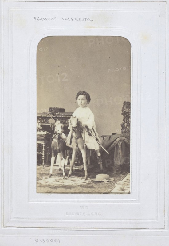 Prince Imperial, c. 1860, André-Adolphe-Eugène Disdéri, French, 1819–1889, France, Albumen print, 8.6 × 5.2 cm (image/paper), 10.6 × 6.2 cm (mount)