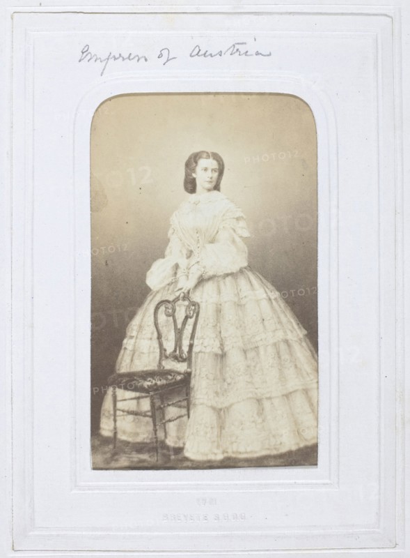 The Empress of Austria, 1860–69, European, active 1860s, Albumen print, 8.6 × 5.5 cm (image/paper), 10 × 6.3 cm (mount)