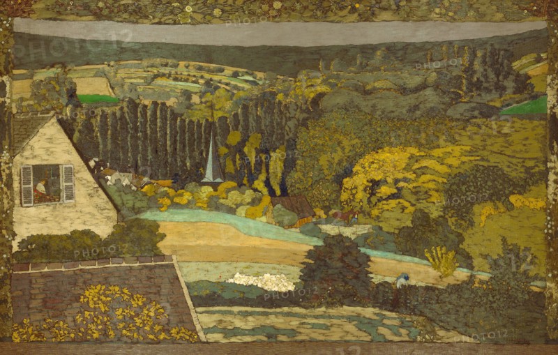 Landscape: Window Overlooking the Woods, 1899, Édouard Vuillard, French, 1868-1940, France, Oil on canvas, 96 1/8 × 149 in. (249.2 × 378.5 cm)