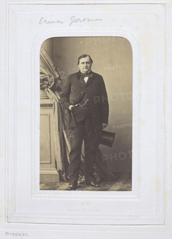 Prince Jérôme, 1860–69, André-Adolphe-Eugène Disdéri, French, 1819–1889, France, Albumen print, 8.6 × 5.4 cm (image/paper), 10.4 × 6 cm (mount)