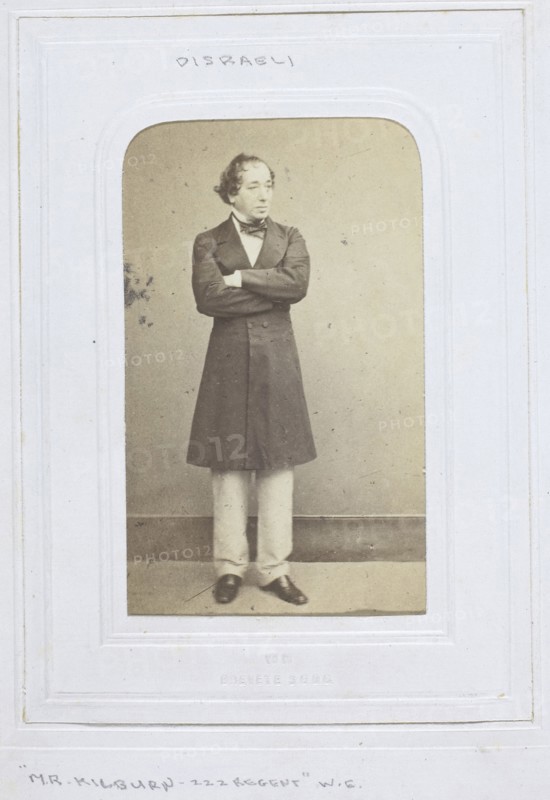 Benjamin Disraeli, 1860–69, William Edward Kilburn, British, 1819-1891, United Kingdom, Albumen print, 8.7 × 5.4 cm (image/paper), 10.8 × 6.5 cm (mount)