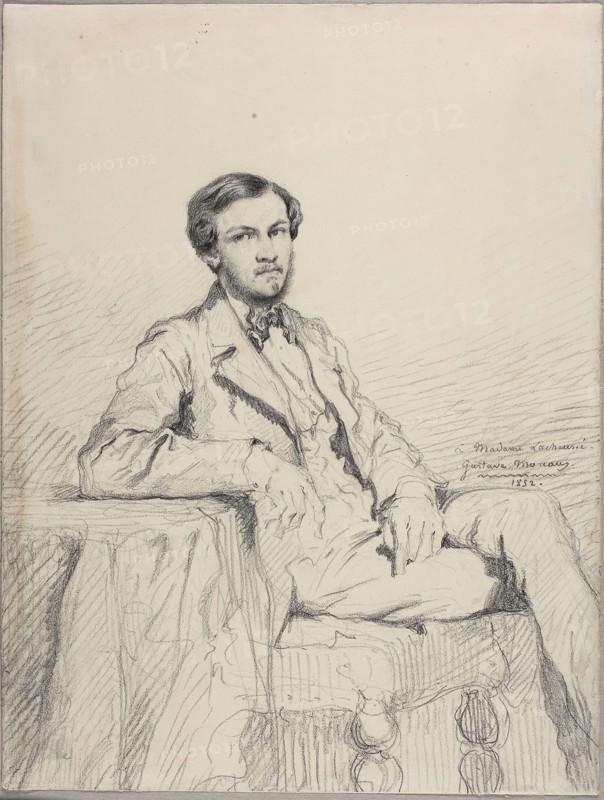 Portrait of Eugène Lacheurié, 1852, Gustave Moreau, French, 1826-1898, France, Graphite on ivory wove paper, 323 × 245 mm