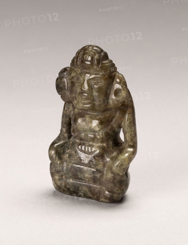 Figurine, A.D. 250/900, Classic Maya, Mexico, Guatemala, or Honduras, Central America, Jadeite, H. 5.4 cm (2 1/8 in.)
