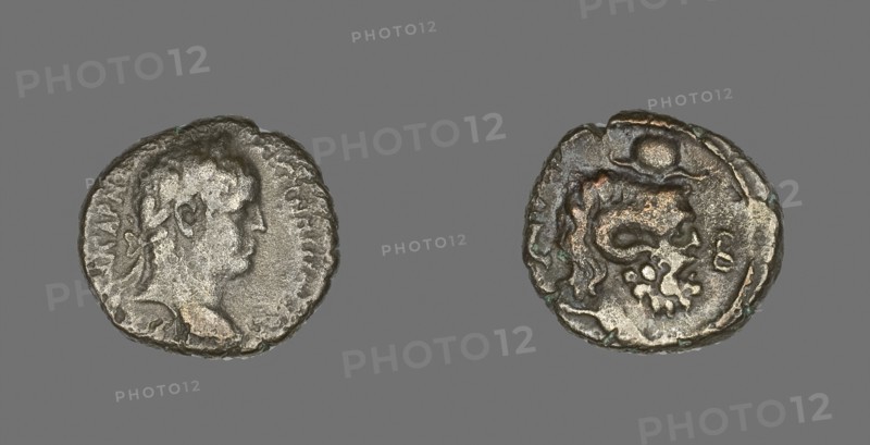 Coin Portraying Emperor Elagabalus, AD 218/222, issued by Emperor Elagabalus, Roman, minted in Alexandria, Egypt, Roman Empire, Billon, Diam. 2.4 cm, 11.73 g