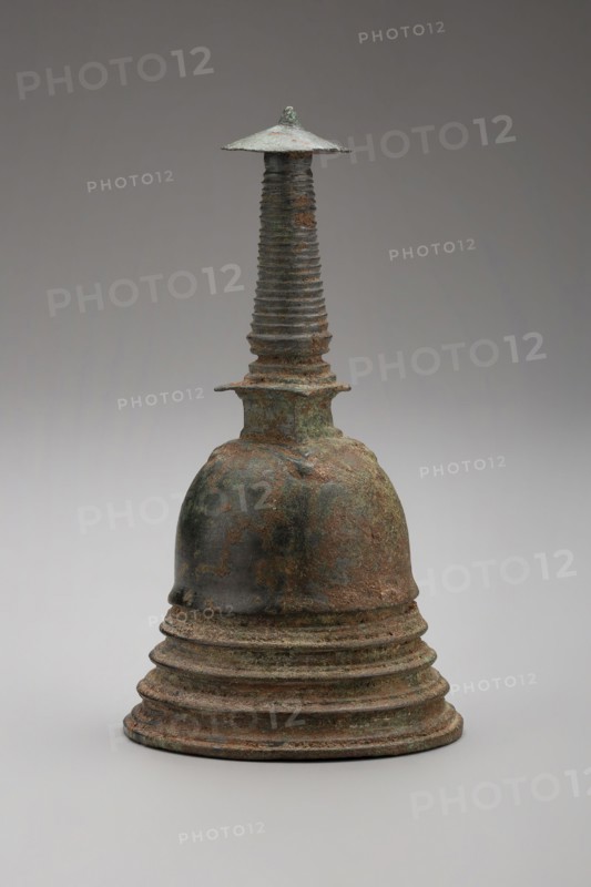Stupa Reliquary, Polonnaruva period, 12th century, Sri Lanka, Sri Lanka, Bronze, 11.5 x 6.4 x 6.4 cm (4 1/2 x 2 1/2 x 2 1/2 in.)