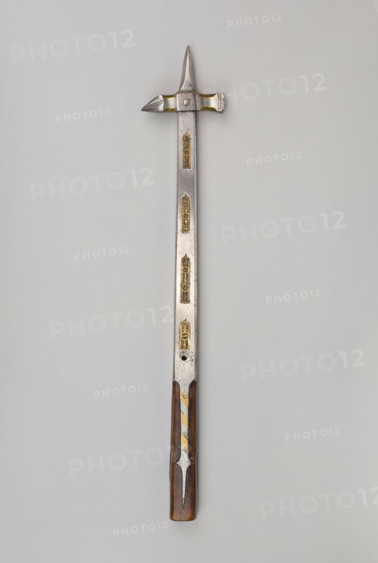 War Hammer, 1490/1510, German, Germany, Steel, iron, brass, and beechwood, L. 59 cm (23 3/16 in.)